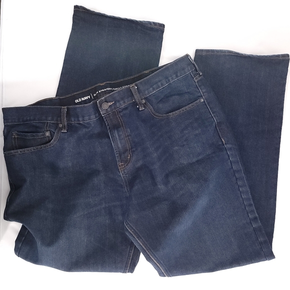 Old Navy Slim Straight Blue Denim Jeans Sz 40x34 - Picture 1 of 6